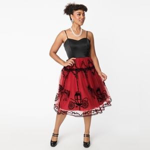 NWT Carousel Pattern Bertie Swing Dress Unique Vintage Size Large Retro Pinup